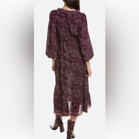 Max Studio NWT Boho Cinched Front Midi Dress - Picture 2 of 10